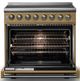 Viking® 5 Series 36" Golden Hour Pro Style Induction Range with Brushed Brass Trim-1