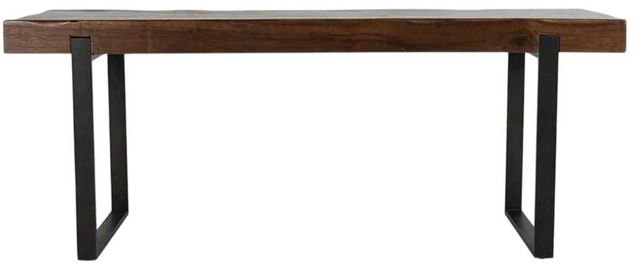 Classic Home Duarte Rustic Brown Counter Table with Black Base-2