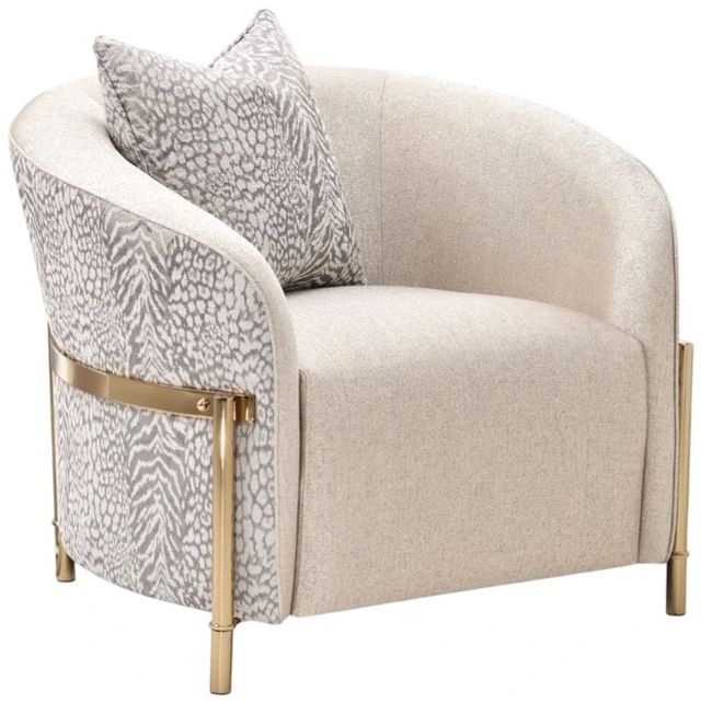 Michael Amini® Lisbon Gold/Opal Accent Chair-0