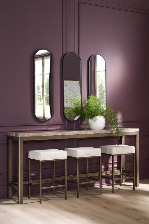 Universal Explore Home™ Montclair Dark Gray Brindle Console with Stools-1