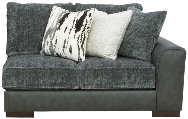 Signature Design by Ashley® Larkstone 2-Piece Pewter Left-Arm Facing Loveseat Sectional and Chaise-2