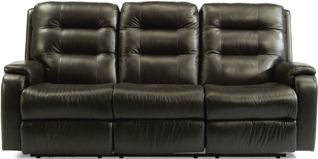Flexsteel® Arlo Black Power Reclining Sofa-1