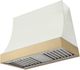 AGA Marquee 36" White Wall Mounted Range Hood with Brushed Brass Trim-0