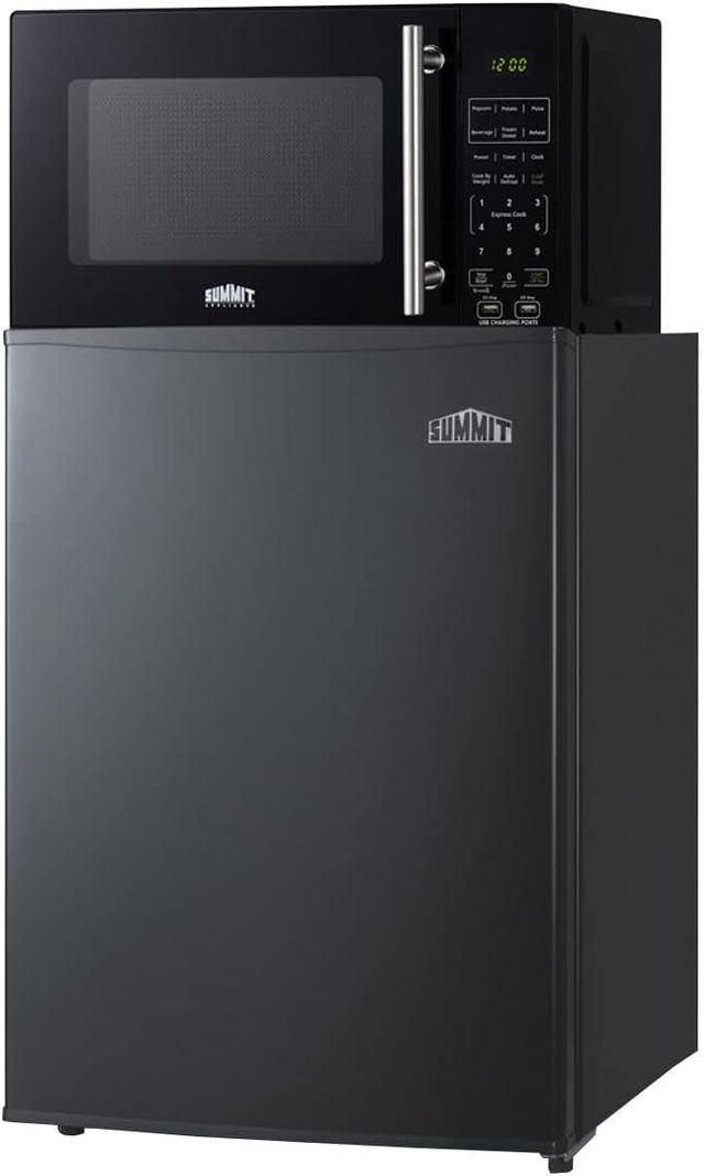 Summit® 19" 2.4 Cu. Ft. Jet Black Compact Refrigerator with Microwave-3
