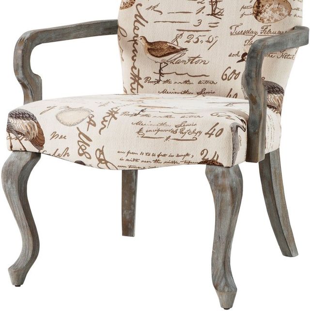 Olliix by Madison Park Ivory Multi Arnau Goose Neck Arm Chair-3