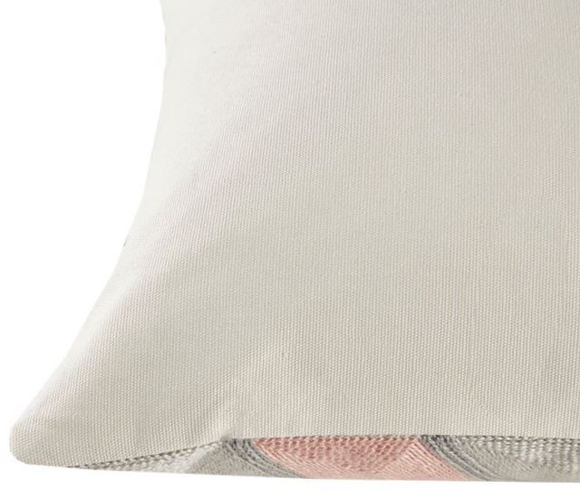 Olliix by INK+IVY Aero Blush 20" x 20" Embroidered Abstract Square Pillow-3