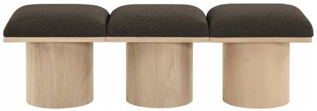 Meridian Furniture Pavilion 3-Piece Brown/Natural 54" Modular Bench-1