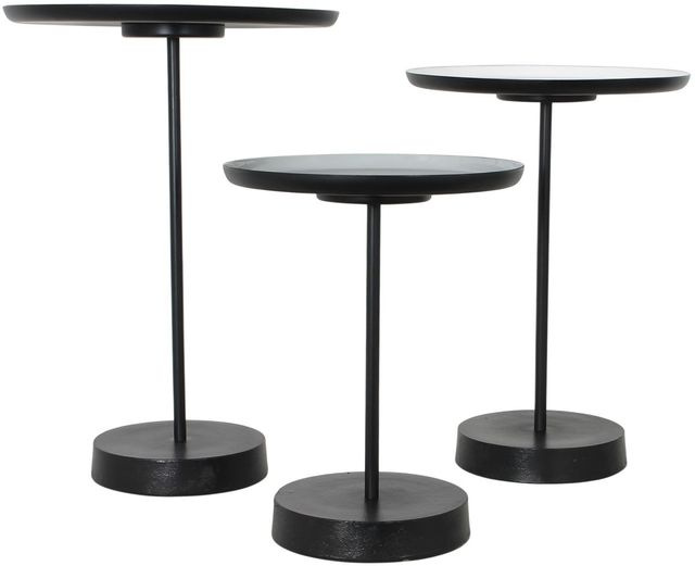 Renwil® Stepping Stone Set of Three Accent Tables with Black Metal Base -2