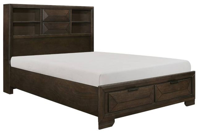 Homelegance® Chesky Warm Espresso Eastern King Bookcase Bed-0