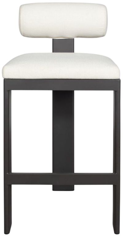 Uttermost® Bolster Back Java Black/Oyster Aluminum/Fabric Outdoor Bar Stool-2