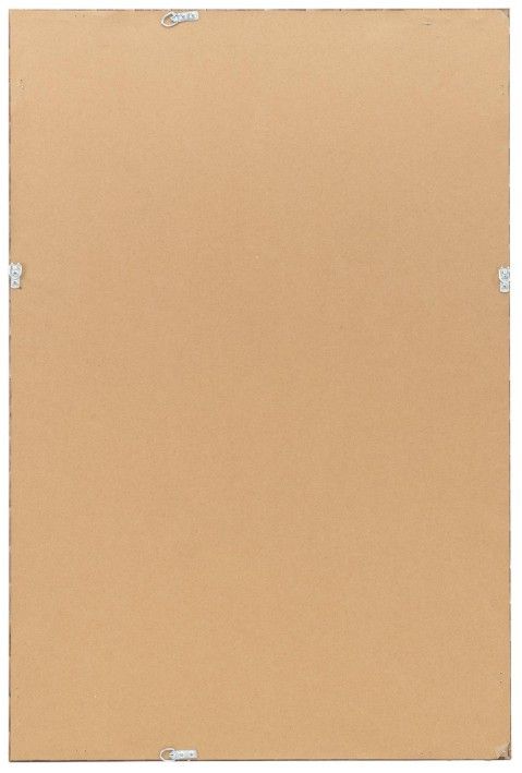 Deco Marche Brown Rectangular Wall Mirror with Checkered Frame -4