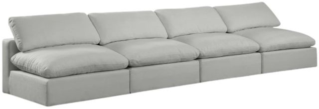 Meridian Furniture Comfy 4-Piece Gray Armless Sofa -0