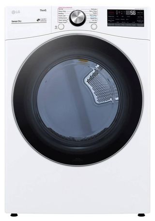 LG 7.4 Cu. Ft. White Smart Wi-Fi Enabled Front Load Gas Dryer with TurboSteam™ and Built-In Intelligence