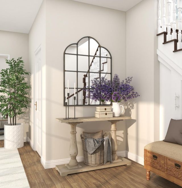Deco Marche Distressed White Console Table-3