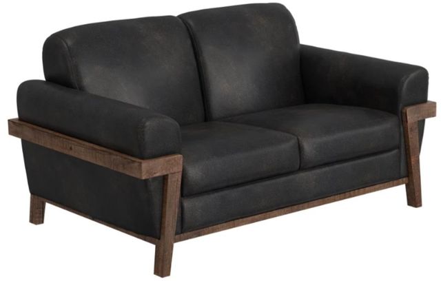 International Furniture Direct Loft Brown Black Loveseat-0