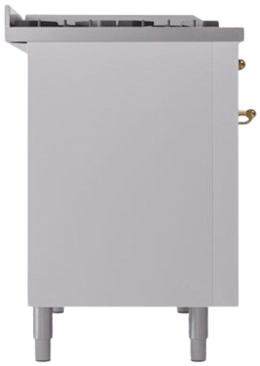 Ilve® Nostalgie II Series 48" White Pro Style Dual Fuel Range-2