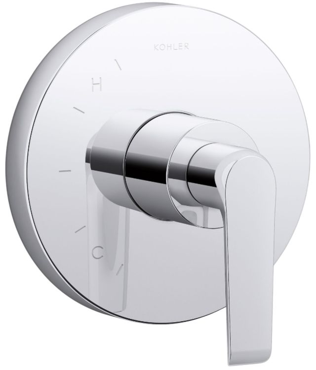 KOHLER® Avid® Rite-Temp® Polished Chrome Valve Trim with Lever Handle-0