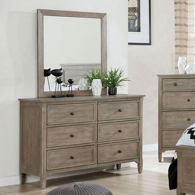 Furniture of America® Vevey Wire-Brushed Warm Gray Dresser-2