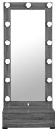 Global Furniture USA Lexi Gray Tall Mirror with Drawer and Speakers-0