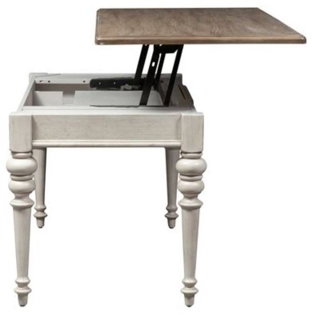 Liberty Furniture Heartland Antique White Lift Top Writing Desk-3