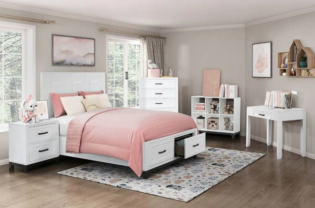 Homelegance® Garretson White Full Platform Storage Bed-1