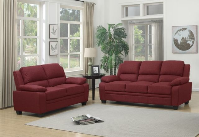 Mazin Furniture Darien Red Sofa-2
