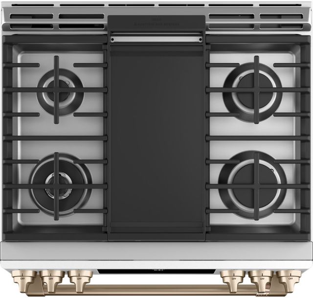 Café™ 30" Matte White Slide In Gas Range-3