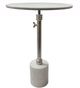 A & B Home Off-White Adjustable Side Table-0