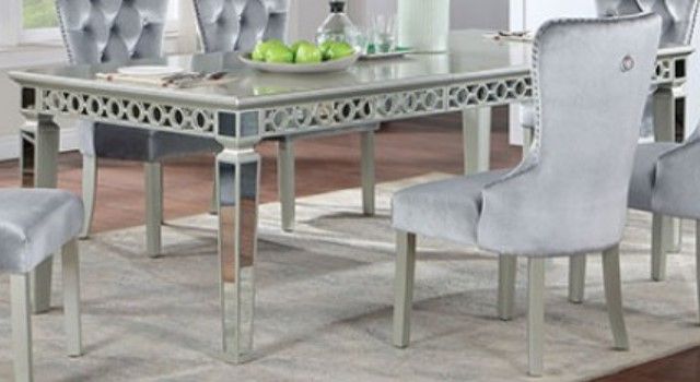 Furniture of America® Adalia Silver Dining Table-0