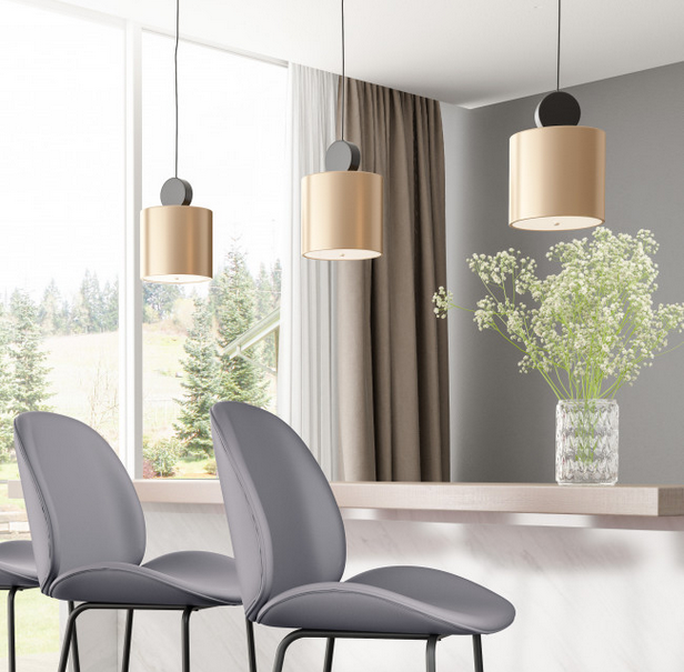 Zuo® Modern Myson Gold Ceiling Lamp-2