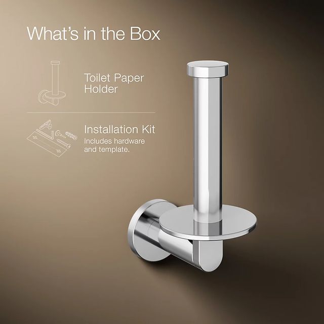 KOHLER® Composed® Polished Chrome Vertical Toilet Paper Holder-3
