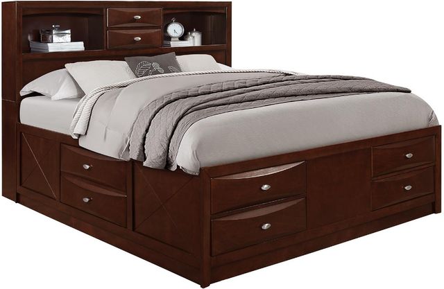 Global Furniture USA Linda 5-Piece Merlot Queen Bedroom Set-2