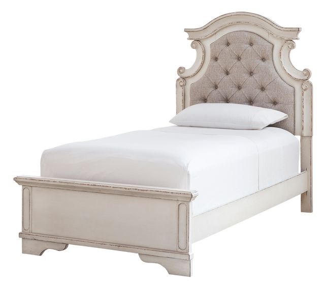 Signature Design by Ashley® Realyn Chipped White Twin Panel Headboard-2
