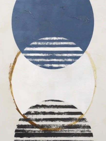 Stylecraft Inside Out II Black/Blue/White Wall Art-1