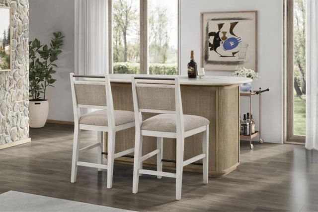 Bernards Tapestry Camel/Vanilla Upholstered Counter Stool-1