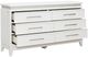 Liberty Furniture Reflections Pearl White 6-Drawer Dresser-3