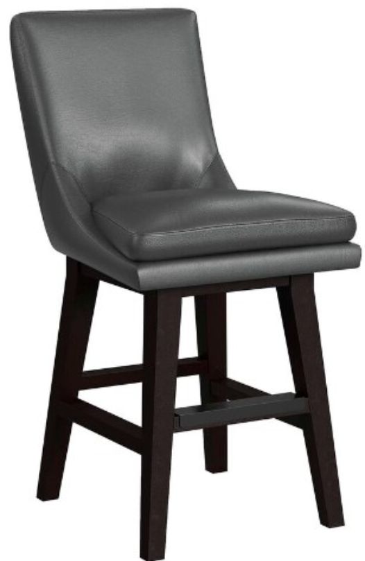 Elements International Villanova Brown Swivel Counter Stool-0