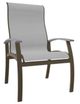 Telescope Casual Belle Isle Abalone/Desert Aluminum/Fabric Outdoor Sling Supreme Arm Chair with Cape Gray Rustic Polymer Arm Accent-0