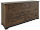 International Furniture Direct Parota III Barrel Brown Dresser-0