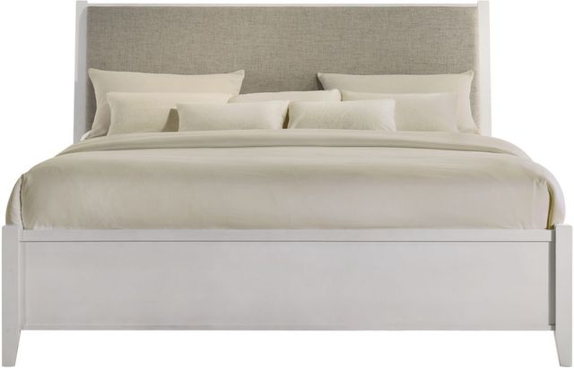 Intercon Andover White King Upholstered Panel Bed-1