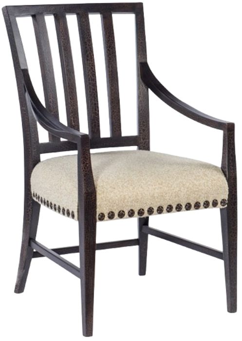 Hooker® Furniture Big Sky Charred Timber/Saxony Porcelain Dining Arm Chair-0