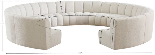 Meridian Furniture Infinity 11-Piece Cream Modular Sectional-2