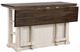 TEI Vintage Estates Antique White/Dark Knotty Oak Kitchen Island-4