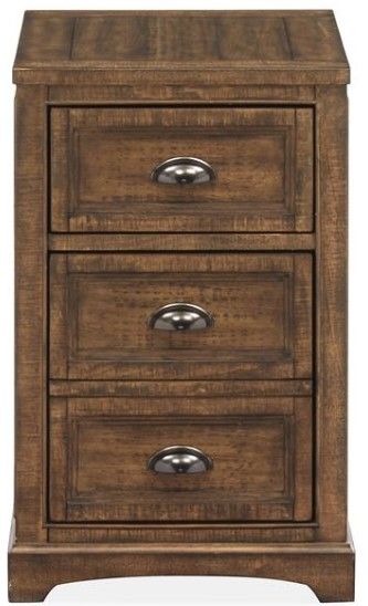 Magnussen Home® Bay Creek Toasted Nutmeg Mobile Table-0
