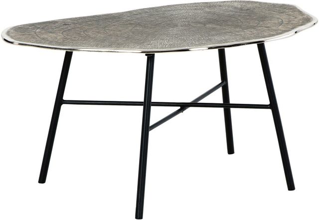 Signature Design by Ashley® Laverford 2-Piece Black/Chrome Living Room Table Set-1