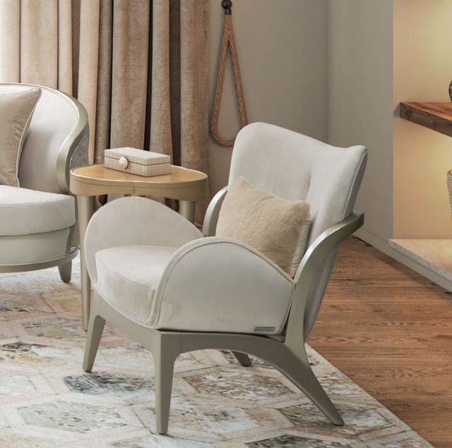 Michael Amini® Camellia Field Caramel Accent Chair-1