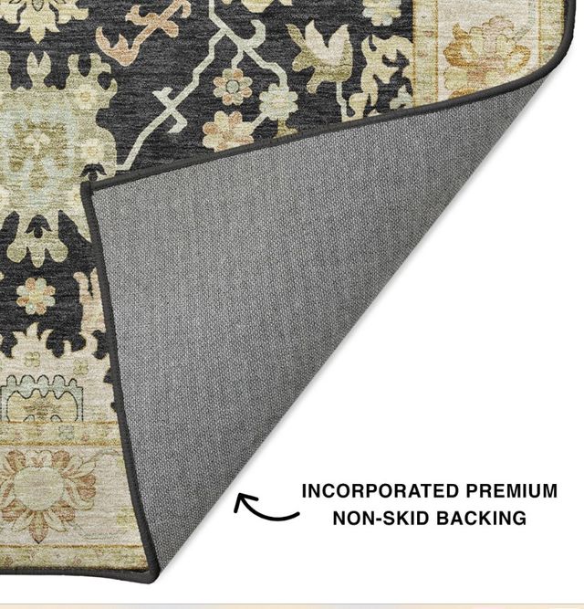 Dalyn™ Rug Company Hatay HY2 Black 5'x8' Area Rug-3
