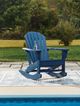 Signature Design by Ashley® Sundown Treasure Blue Plastic Outdoor Rocking Chair-4