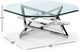 Magnussen Home® Lenox Square Glass Top Octagonal Cocktail Table with Chrome Base-1