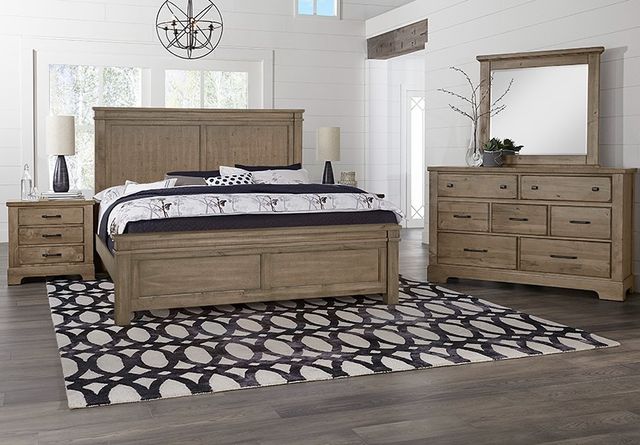 Artisan & Post by Vaughan-Bassett Cool Rustic Stone Gray Queen Panel Bed-1